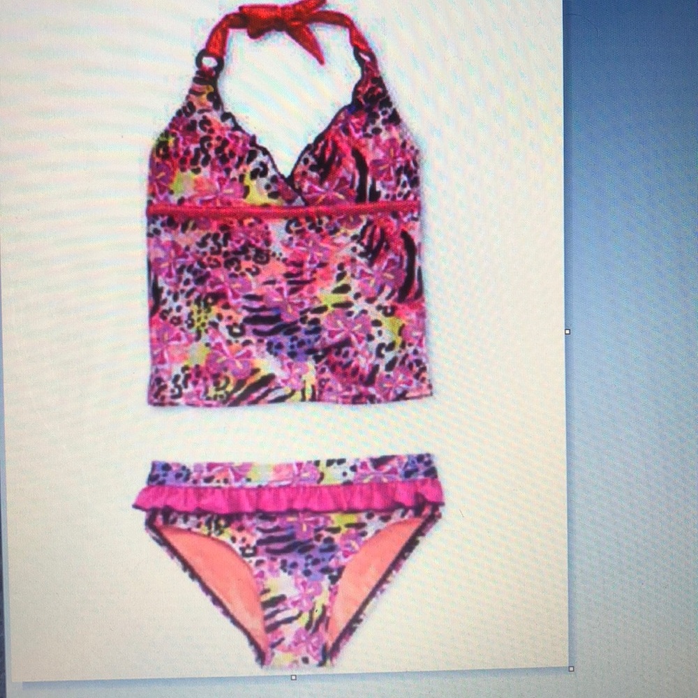 Breaking Waves Girls 2-Piece Butterfly Tankini